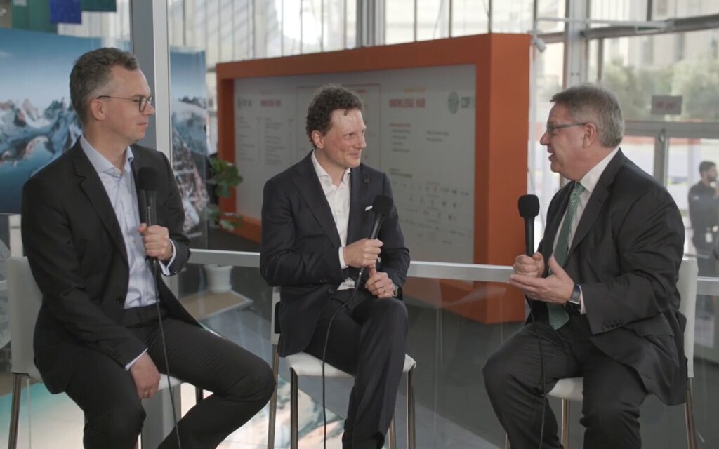 Cornelius Pieper, Christoph Gebald, and Rich Lesser at COP28 in Dubai (1 December 2023).